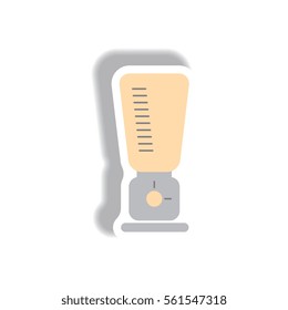 Vector illustration in paper sticker style blender