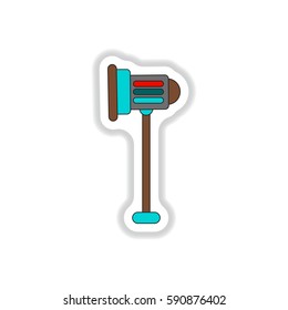 Vector illustration in paper sticker style Light For Video Recording