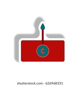 Vector illustration in paper sticker style. infographic design of currency rate