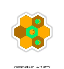Vector illustration in paper sticker style board game for children