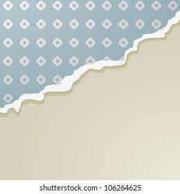 Vector illustration of paper with a torn edge