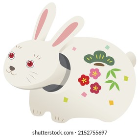 Vector illustration of papier-mache rabbit