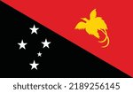 vector illustration of papua new guinea flag.