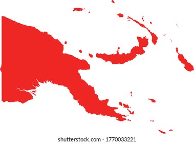 vector illustration of Papua New Guinea map