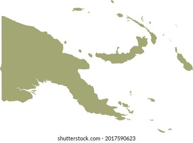 vector illustration of Papua New Guinea map
