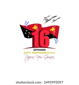 Vector illustration of Papua New Guinea Independence Day social media feed template