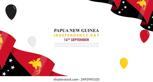 Ilustración vectorial de Papúa Nueva Día de la Independencia de Guinea Plantilla de medios sociales