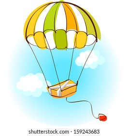 Vector illustration of a parachute