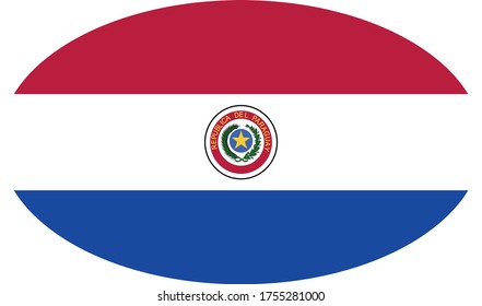 vector illustration of Paraguay flag