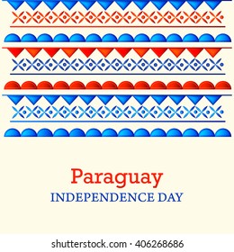 Vector illustration of Paraguay Happy independence day.