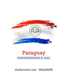 Vector illustration of Paraguay Happy independence day.