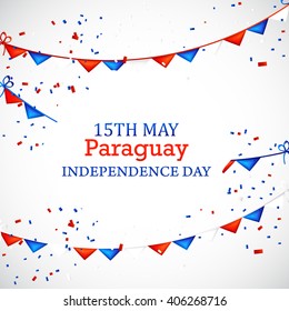 Vector illustration of Paraguay Happy independence day.