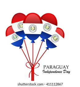 Vector illustration of Paraguay Happy independence day.