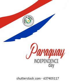 Vector illustration of Paraguay Happy independence day.