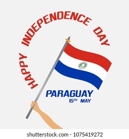 Vector illustration for Paraguay Independence Day celebrations. Can be used for poster, banner, background, symbol, patriotic elements, greetings, print design and labels. 