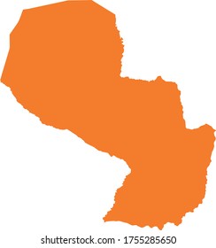 ilustración vectorial del mapa de Paraguay