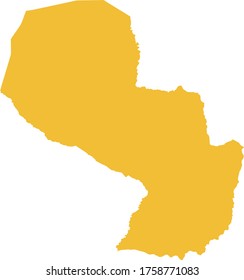 vector illustration of Paraguay map