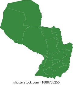 vector illustration of Paraguay map