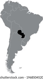 vector illustration of Paraguay map