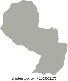 Mapa de la ilustración vectorial de Paraguay