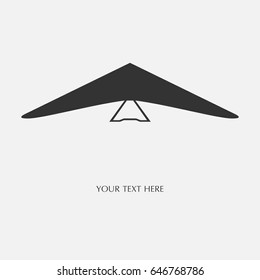 Vector illustration of paraplane in monochrome