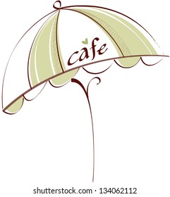 Ilustração vetorial de um parasol