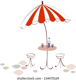 Vector illustration of a parasol