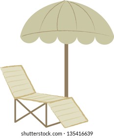 Vector illustration of a parasol