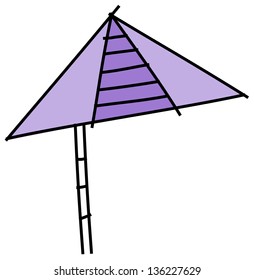 Vector illustration of a parasol