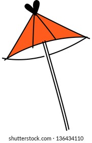 Ilustração vetorial de um parasol