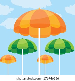 vector illustration parasol