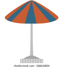vector illustration of parasol