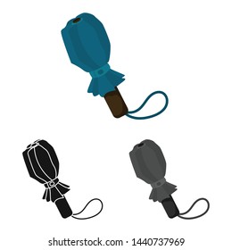 Vector illustration of parasol and autumn logo. Set of parasol and monsoon vector icon for stock.
