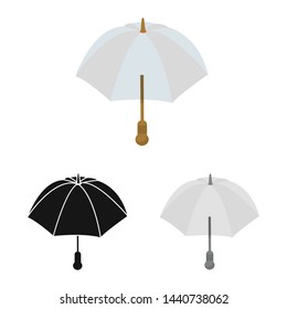 Vector illustration of parasol and autumn symbol. Collection of parasol and season stock vector illustration.