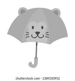 Vector illustration of parasol  and children symbol. Collection of parasol  and colorful stock symbol for web.