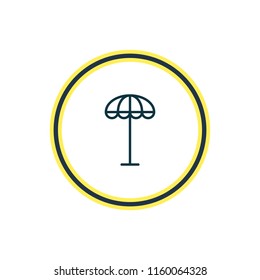 Vector illustration of parasol icon line. Beautiful season element also can be used as umbrella  icon element.