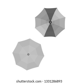 Vector illustration of parasol and shadow symbol. Set of parasol and autumn stock vector illustration.