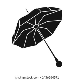 Vector illustration of parasol and spring icon. Collection of parasol and classic stock vector illustration.