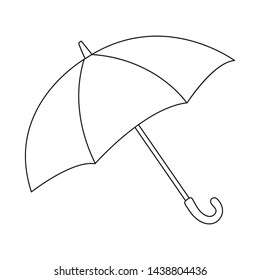 Vector illustration of parasol and water icon. Collection of parasol and water stock vector illustration.