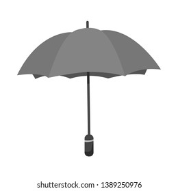 Vector illustration of parasol and water logo. Set of parasol and yellow stock symbol for web.