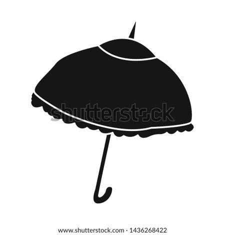 Vector illustration of parasol and water logo. Set of parasol and yellow stock symbol for web.