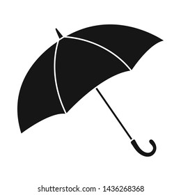 Vector illustration of parasol and water sign. Set of parasol and water stock vector illustration.