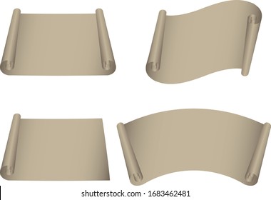 Vector illustration parchment image material collection