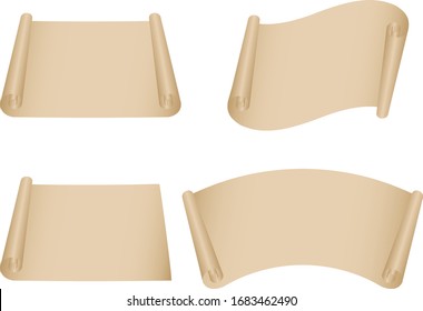 Vector illustration parchment image material collection