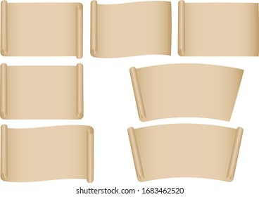 Vector illustration parchment image material collection