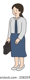 Vector illustration of parents attending the ceremony