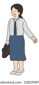 Vector illustration of parents attending the ceremony