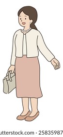 Vector illustration of parents attending the ceremony
