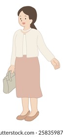 Vector illustration of parents attending the ceremony