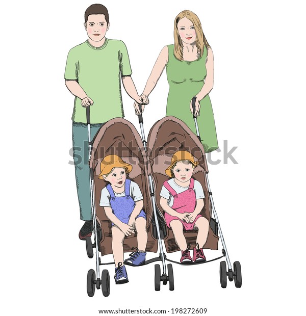 double stroller for boy and girl